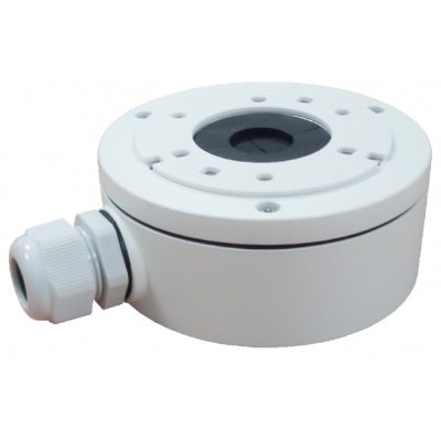 HIKVISION JUNCTION BOX WITH LID SUITS BULLET WHITE ALUMINIUM ALLOY 3 HOLES & 4 HOLES FOR CAMERA MOUNTING 4.5 KG MAX LOAD