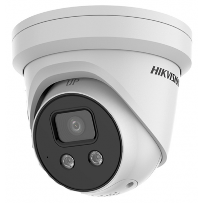 HIKVISION ACUSENSE IP CAMERA WHITE AI 6 MP H.264/4+/5/5+ TURRET 120WDR METAL 2.8MM FIXED LENS DARK FIGHTER IR 30M POE IP