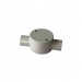 MATELEC J-BOX 2 WAY ROUND SHALLOW PVC GREY