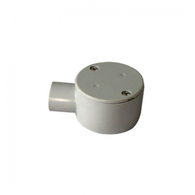 MATELEC J-BOX 1 WAY ROUND SHALLOW PVC GREY