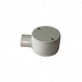 MATELEC J-BOX 1 WAY ROUND SHALLOW PVC GREY