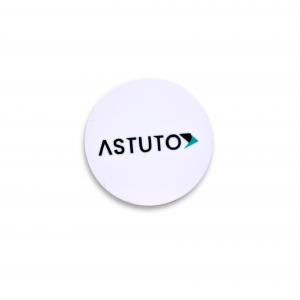 ASTUTO HIGH LEVEL ENCRYPTED 25MM ADHESIVE DISC COMPATIBLE WITH ALL ASTUTO READERS 13.56MHZ 25DIAx1D (MM) *LIFE