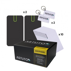 ASTUTO STARTER KIT TO SUIT ANY PANEL - INC 2x MINI RDR, 10x ISO CARDS 2x  PREMIUM GELTAG'S