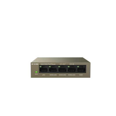 IP-COM 5PORT GIG ROUTER 4x POE+ MAX 55W OP TEMP -10 ~ +45 BRN METAL 51VDC INC P/S 100Hx100Wx26D (MM)