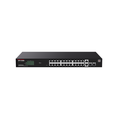 IP-COM 24PORT ( 28P) GIG SW 24x POE+ PLUS 2x SFP(1G) 2x UPLINK(1G) COMBO MAX 370W 56Gbps 41.7Mpps L2 CLOUD MAN