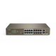 IP-COM 16PORT ( 18P) SW 16x POE+ PLUS 1x SFP(1G) 2x UPLINK(1G) COMBO MAX 130W 7.2Gbps 5.36Mpps L2 UNMANAGED OP