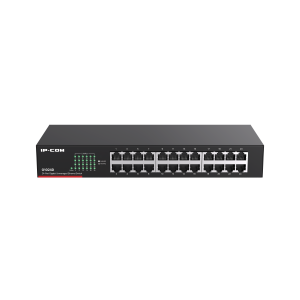 IP-COM 24PORT GIG SW NON-POE 48Gbps 35.7Mpps L2 UNMANAGED OP TEMP 0 ~ +40 BRN METAL RACK MTD 240VAC 44Hx178Wx2