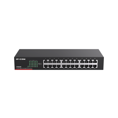 IP-COM 24PORT GIG SW NON-POE 48Gbps 35.7Mpps L2 UNMANAGED OP TEMP 0 ~ +40 BRN METAL RACK MTD 240VAC 44Hx178Wx2