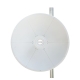 IP-COM 5GHz DUAL POLARIZATION DISH BASE STN ANTENNA 2x N-FEMALE CONNECTORS 4900-6500MHz UPTO 20KM POLE MTD WHT