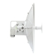 IP-COM 5GHz DUAL POLARIZATION DISH BASE STN ANTENNA 2x N-FEMALE CONNECTORS 4900-6500MHz UPTO 20KM POLE MTD WHT