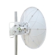 IP-COM 5GHz DUAL POLARIZATION DISH BASE STN ANTENNA 2x N-FEMALE CONNECTORS 4900-6500MHz UPTO 20KM POLE MTD WHT