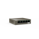 IP-COM 5PORT GIG SW 4x POE+ MAX 58W 10Gbps 7.4Mpps L2 UNMANAGED OP TEMP 0 ~ +45 BRN METAL 240VAC/51VDC 26Hx100