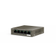 IP-COM 5PORT GIG SW 4x POE+ MAX 58W 10Gbps 7.4Mpps L2 UNMANAGED OP TEMP 0 ~ +45 BRN METAL 240VAC/51VDC 26Hx100