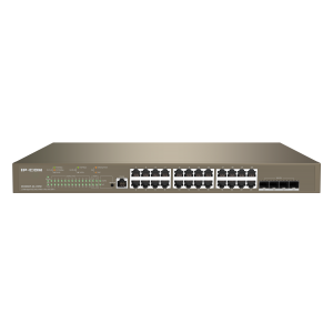 IP-COM 24PORT ( 28P) GIG SW 24x POE+ PLUS 4x SFP(10G) MAX 410W 128Gbps 95.2Mpps L3 MANAGED OP TEMP 0 ~ +45 BRN