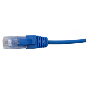 PATCH LEAD CAT6 28AWG BLUE 0.3M SLIM