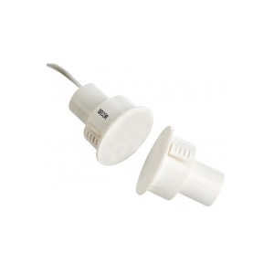 RECESSED STEEL DOOR REED SWITCH WHT 25MM